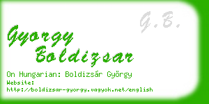 gyorgy boldizsar business card